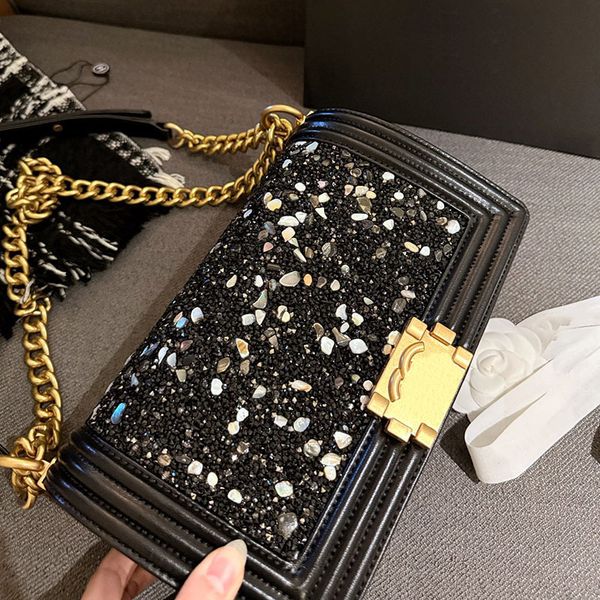 Ladies Shoulder Bag Designer 25cm Leather Clamshell Gold Hardware Luxury Handbag Matilas Chain Crossbody Bag Makeup Bag Candy Color Purse Ca