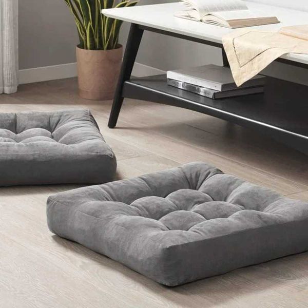 Meditation floor pillow set 2 adult large pillow seat tatami living room plush coral floor mat Y240930