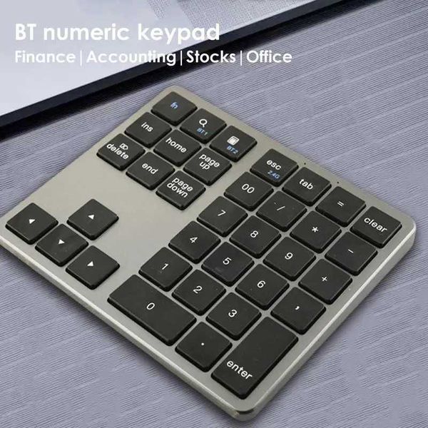 Portable Wireless Number Keypad 35-key Computer Number Keyboard Compact Wireless Keyboard Use Silently For Computer Personal PCC250114