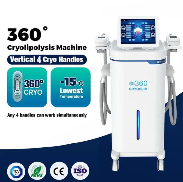High quality cryolipolysis Fat Reduction Stomach Fat Removal Freeze Machine Cryo Sculpting weight loss machine with 4 handles vacuum cavitat