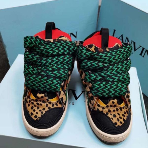 Laviin Splash Ink Bread Thick Soled Color Contrast Moral Training Couple Daddy Lace Up Casual Running Skateboarding Shoes Rs7q