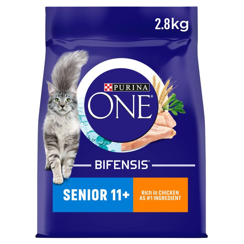Purina One Senior 11 Cat Chicken And Whole Grain Cat Food - 2.8kg
