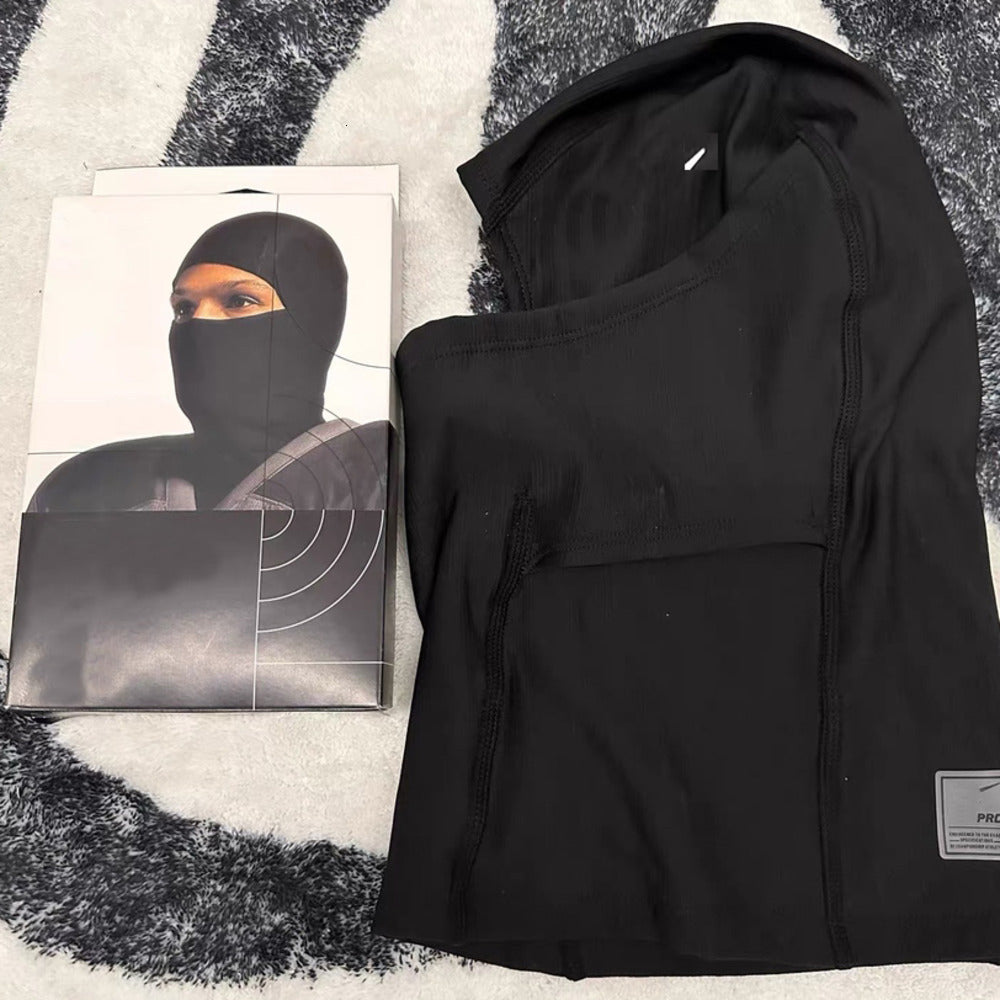 Beanie-Skull Caps Ski Mask Black Hat For Men Black Mask Brand Sports Face Mask Bonnet Men Neck Gaiter Head Thin Style Winter Hat AA