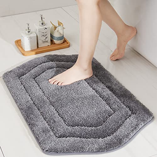 COSY HOMEER Extra Thick Bath Linen Sets Rugs for Bathroom - Anti-Slip Bath Mats Soft Plush100% Strong Polyester Living Room Bedroom Water Absorbent(Gr