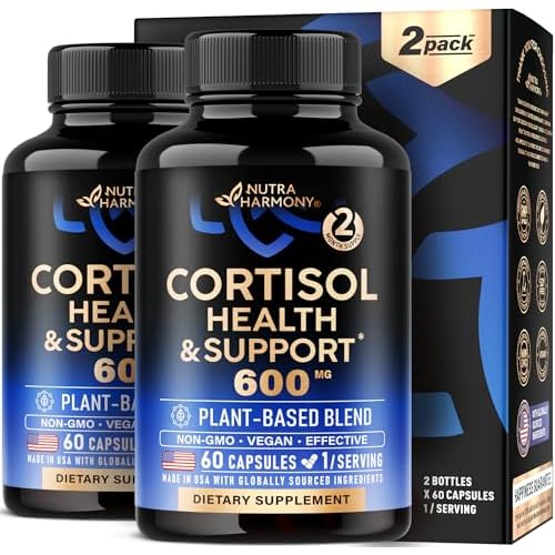 Cortisol Supplement for Women - Holy Basil | Ashwagandha | Rhodiola | L-Theanine - Plant-Based Hormone Balance - Mood, Focus & Sleep Support - Made in