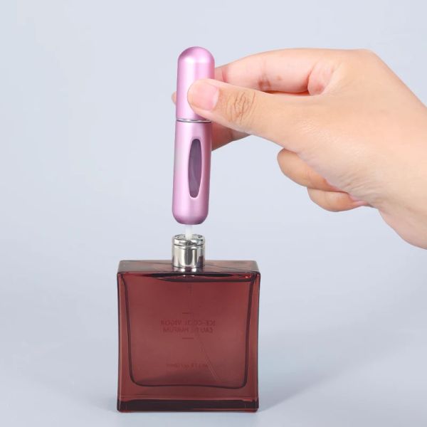 5-8ml Portable Mini Refillable Perfume Atomizer Aluminum Parfume Spray Bottle Empty Cosmetic Containers for Travel Tool