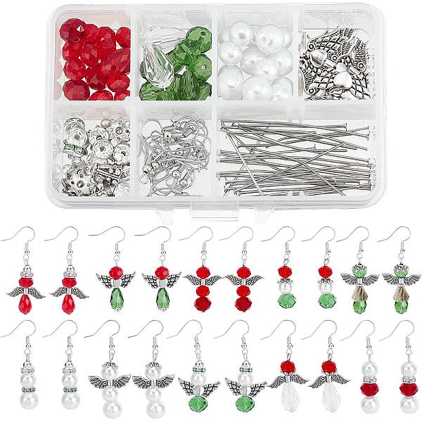 Kit de fabrication de boucles d'oreilles pendantes de Noël à faire soi-même