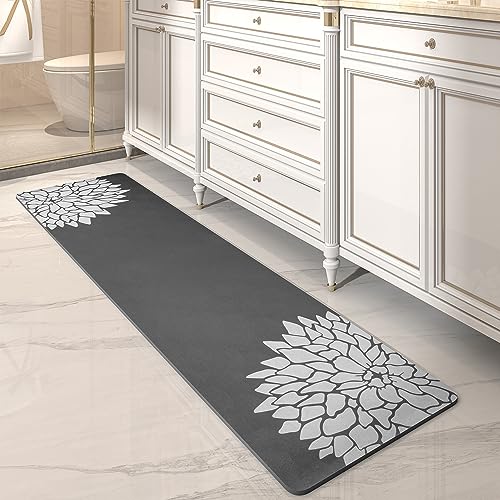 PADOOR-No Stains Bathroom Runner Rug-Bath Mats for Bathroom Non Slip-Super Absorbent Bath Floor Mat Quick Dry Diatomaceous Earth Bath Rug-Large Bathma