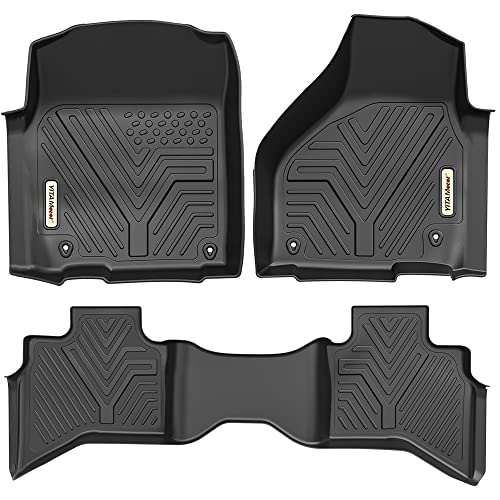 YITAMOTOR Floor Mats Compatible with Ram 1500, Custom Fit Floor Liners for 2019-2023 Ram 1500 Classic Quad Cab, 2012-2018 Dodge Ram 1500 Quad Cab Only
