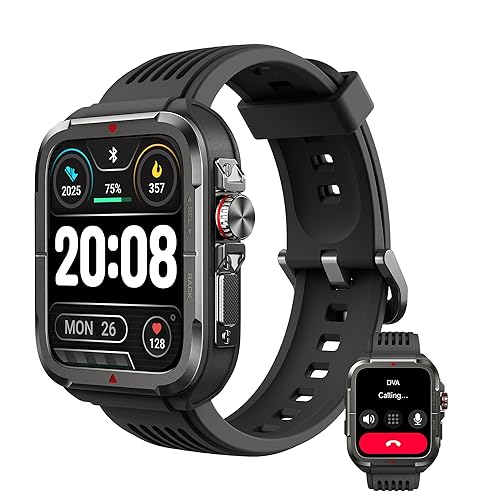 SKG Smart Watch for Men Women, 1.8" Men's Military Smartwatch for Android iPhone with Alexa Built-in, IP68 Waterproof, Fitness Tracker with 100+ Sport