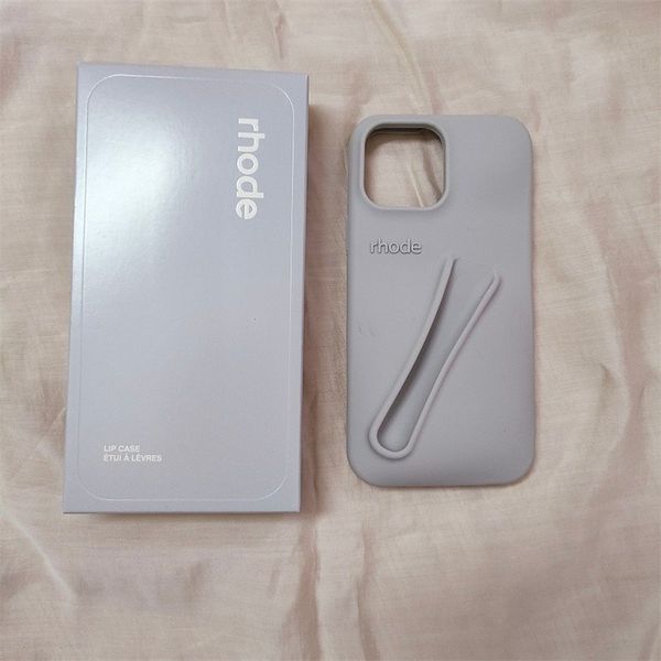 rhode phone case Lipstick Portable Case Design Lip Gloss Lipstick Lip Balm 3D Make-Up Silicone Phone Case for iPhone 16Pro 15 14 13 12 Pro 1