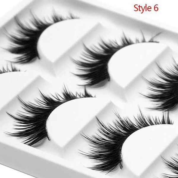 Kimcci 5pairs Mink Eyelashes Natural Long 3D Mink Lashes Soft Handmade Faux Lashes Makeup False Eyelash Fake Cilia Cilios ToolsXJ241019