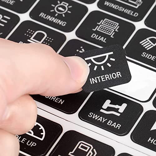 Auxbeam Switch Panel Stickers for RA80 XL RB80 XL AR-600 AC-1200 120Pcs 6-8-12 Gang Switch Panel Label, 1" Larger DIY Decals for Car RV Camper Van Tru