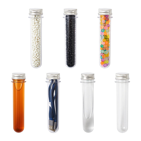 Contenants de perles tubes en plastique transparent