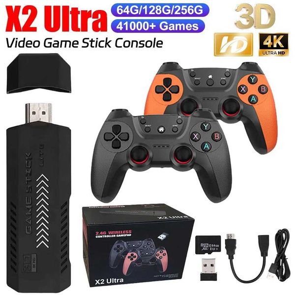 Game machine X2 tra Wireless Video Game Console 4K Game Stick HD Retro Video Console 64G-128G-256G 58000+Games Arcade Handheld Emators Z2411