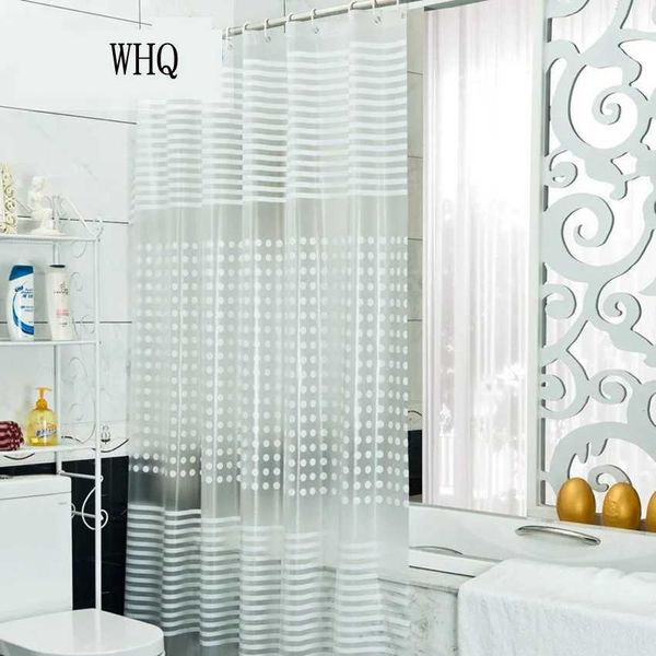 Modern Geometric Bath Curtain Stripe Shower Curtain Waterproof PEVA For Bathroom Bathtub Large Wide Bathing Cover Rideau De Bain Y240815