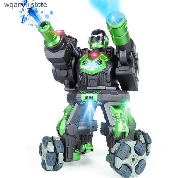 Electronics Robots JC09 2.4G RC robot battle spray shooting robot with dual remote control human battle robot toys childrens Christmas gift