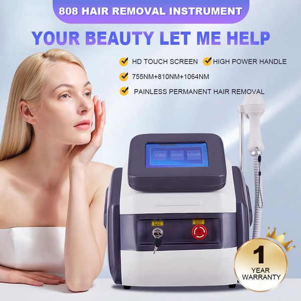CE Approved Permanent Hair Removal Machine Triple Wavelength 755nm 808nm 1064nm Whole Body Depilation Birthmark Wrinkle Remove Skin Smoothin