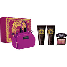 Versace Crystal Noir gift set EDT 90 ml, shower gel 100 ml, body lotion 100 ml and cosmetic bag