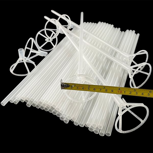 Other Event Party Supplies 25 50pcs Bobo Balloons Sticks Big Balloon Holder for Bubble Transparent Clear Ballon Stick Cup Table Column Weddi