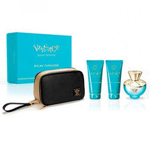 Versace Dylan Turquoise for women gift set EDT 100 ml, body lotion 100 ml, shower gel 100 ml and cosmetic bag