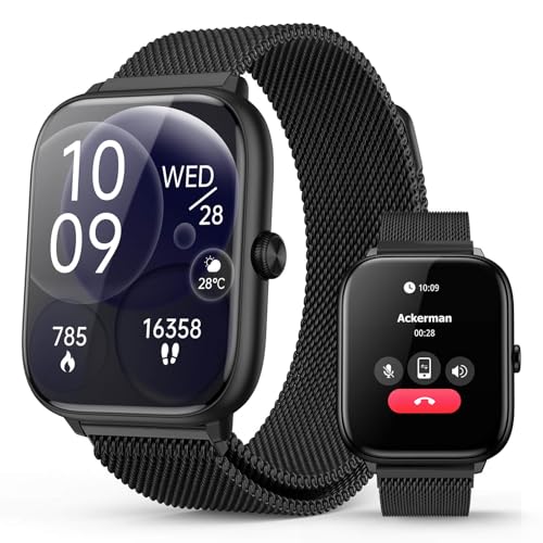 2025 Smart Watch for Men with 2.06" AMOLED Always-On Display, IP68 Waterproof Fitness Tracker, 118 Sports Modes, Heart Rate-SpO2-Sleep Monitor, Smartw