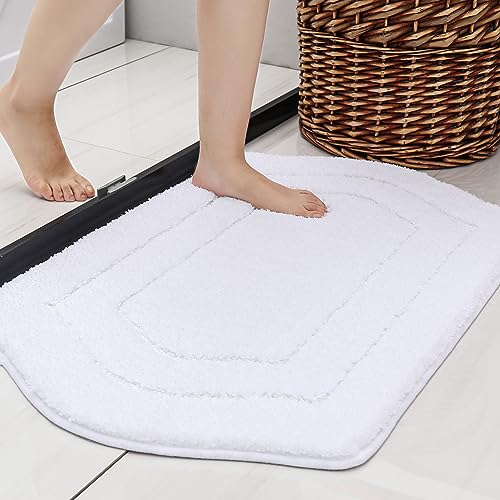 COSY HOMEER Extra Thick Bath Rugs for Bathroom - Anti-Slip Bath Linen Set Mats Soft Plush Yarn Shaggy 100% Strong Polyester Living Room Bedroom Water