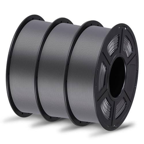 ANYCUBIC PETG Filament 1.75mm, 3D Printer Filament, Dimensional Accuracy +-- 0.02mm, Exceptional Toughness, Print with Most FDM 3D Printers,Grey 3kg P