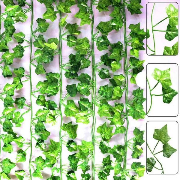 200cm Artificial plants Creeper green leaf Ivy vine For He Wedding Decora wholes diy Hanging Garland Artificial FlowersT250118