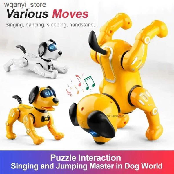 Electronics Robots JJRC Fun RC Robot Electronic Dog Stunt Dog Touch Music Song Walking Dance Animal Robot Dog Boy Girl Childrens Toy L240910