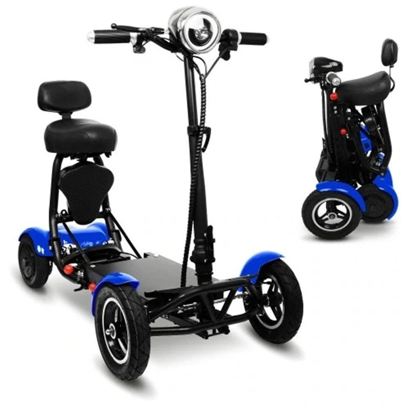 Daibot Electric Elderly Scooter 4 Wheels Electric Scooters 10 Inch 500W Foldable Electric Scooter For Disabled Blue-Black-Red