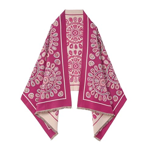 SWAT PANY Scarf for Women Pashmina Blanket Shawls and Wraps Winter Warm Scarves Red