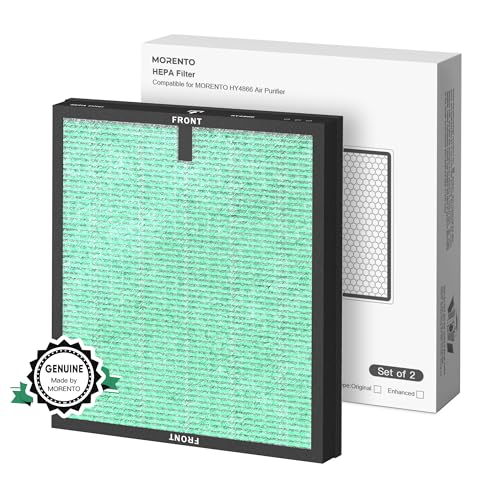 MORENTO 2 Pack HY4866 Genuine Air Purifier Replacement Filter for HY4866 Air Purifier, Pet Dander Version Pet Dander Version 2 pack