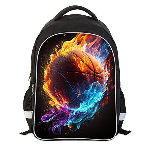 School Backpack for Boys, Basketball Backpack for Boys School Bag Suitable for 6-18 Kid, for Children Teens Elementary Middle School Bookbag Travel Ba