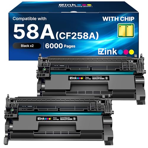 E-Z Ink 58A CF258A Toner Cartridge (with chip) Compatible Replacement for HP 58A CF258A 58X CF258X to Use with Laserjet MFP M428fdw M428dw M428fdn Pro