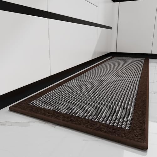 PADOOR Kitchen Mats for Floor, Kitchen Rugs Non Slip Washable, Rubber Backed Kitchen Runner Super Absorbent Kitchen Floor Mat Sink Rug, 20”x47” Da