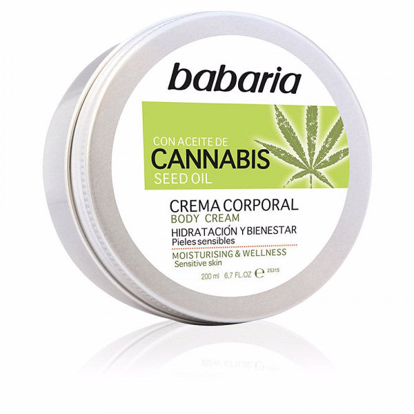 Cannabis seed Oil body Cream moisturising & wellness - Babaria Fugtgivende og nærende 200 ml