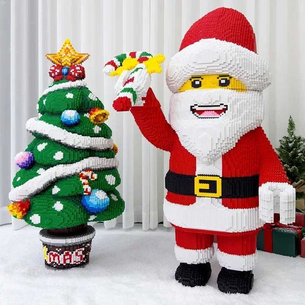 Blocks Blocks Chirstmas Tree Santa Claus Magic Building Block 100cm DIY 3D Model Assembled Puzzle Connection Bricks Figure Toy For s Gift z2