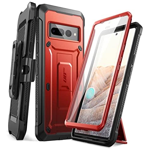 SUPCASE Unicorn Beetle Pro Series Case for Google Pixel 7 Pro (2022 Release), Full-Body Rugged Holster Case with Built-in Screen Protector (Ruddy)