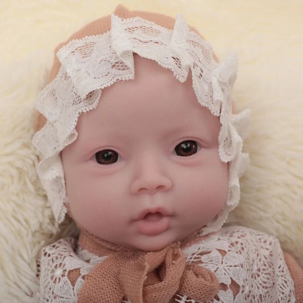 Herpinker 47cm 3KG Full Silicone Reborn Baby Silicone Reborn Doll Full Body Silicone Girl Real born Baby Kids Gift 250109