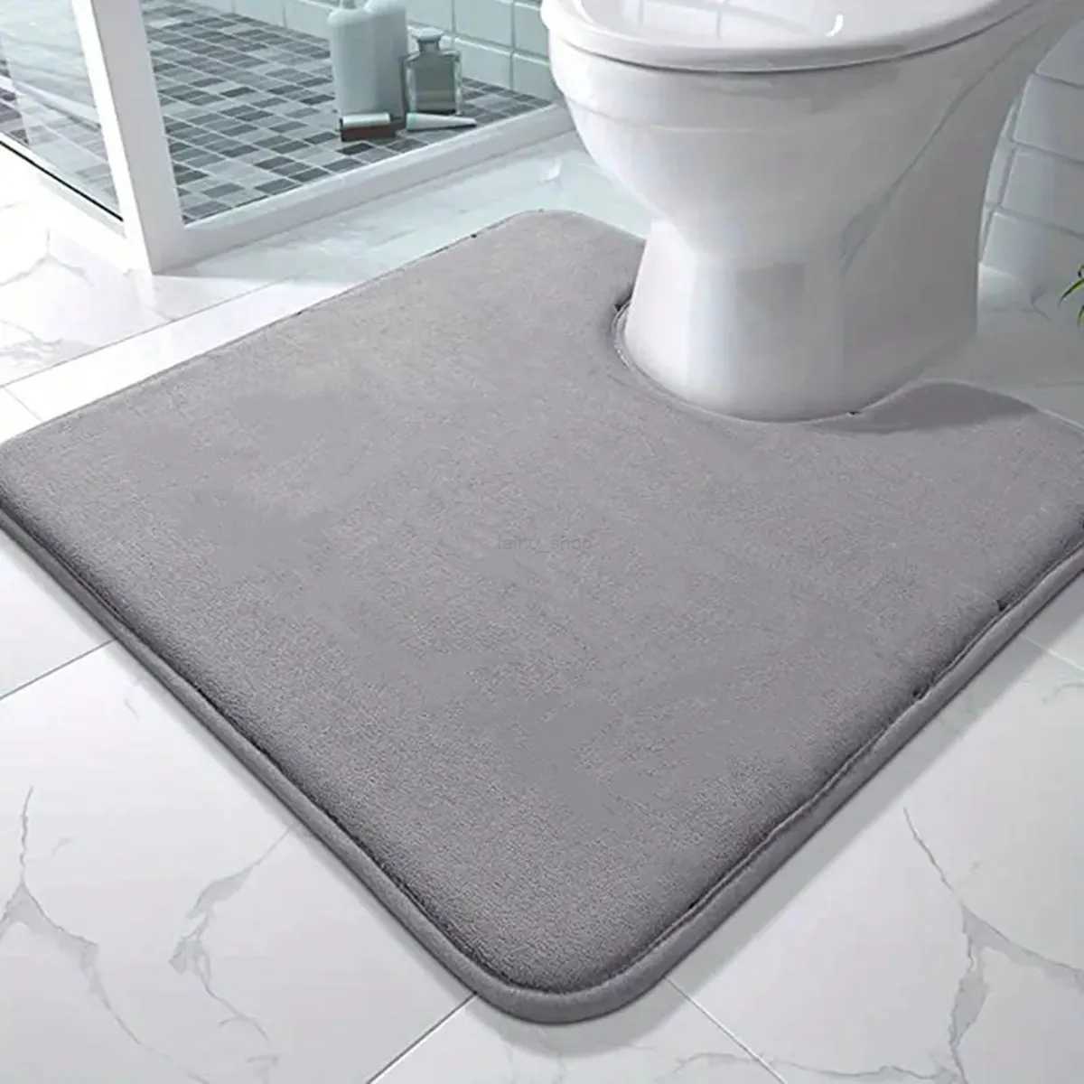 U-SHAPE Bathroom Floor Mat Toilet Mat Anti-slip Bathroom Mat Absorbent Bath Mat Home DecorationXJ240807