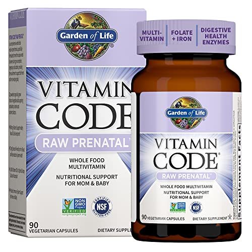 Garden of Life Prenatal Multivitamin for Women from Whole Foods with Biotin, Iron & Folate not Folic Acid, Probiotics for Immune Support - Vitamin Cod