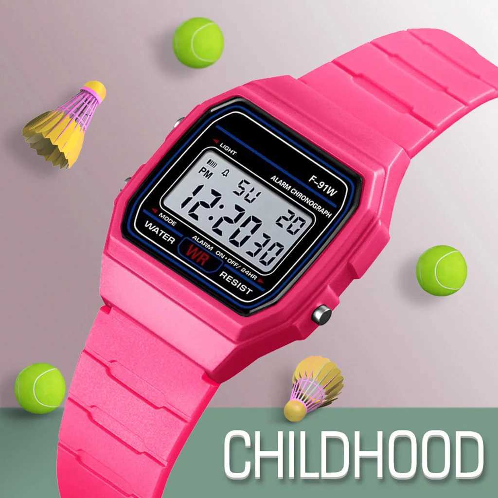 F91 Luxury Men Analog Digital Watches Kids Women Military Armys Sport LED Waterproof Wrist Children Clock relogio infantil Y240809