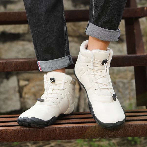 mens winter boots womens snowshoes outdoor non slip warm fur casual sports shoes oversized ankle boots hiking shoes 241210