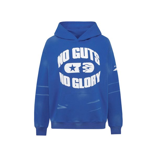 Autumn street wear hooded letter print couple crop men hoodie woman loose pullover outerwear designer sweatshirts man long sleeve blue