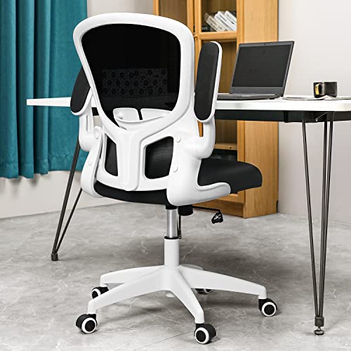 FelixKing Office Desk Chairs, Ergonomic PC Desk Chair with Wheels, Adjustable Lumbar Support and Height, Swivel Computer Chair with Flip-up Armrests,
