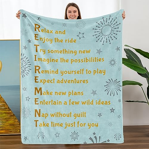 Best Retirement Gifts, Retirement Gifts for Women Men, Going Away Gift, Warm Hug Blanket, Retirement Throws Blanket for Teachers Grandparent Friends (