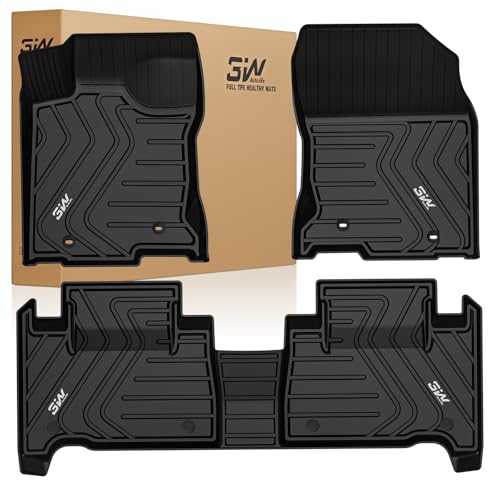3W Floor Mats Compatible for Lexus NX 2015-2021 TPE All Weather Custom Fit Floor Liner for Lexus NX 200t - NX300 -NX300h, 1st&2nd Row Full Set Car Mat