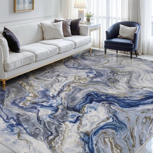 5x7 Area Rugs for Living Room, Modern Abstract Rug for Bedroom, Contemporary Machine Washable Rug, Large Stain Resistant Carpet for Dining Room Playro