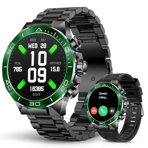 SOUYIE Men's Luxury Smart Watch - 1.43" AMOLED Display Smartwatch with HD Bluetooth Calling, 400mAh 30-Day Battery, 100+ Sports Modes, Health Monitor
